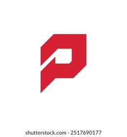 Geometric Letter P Logo design vector template