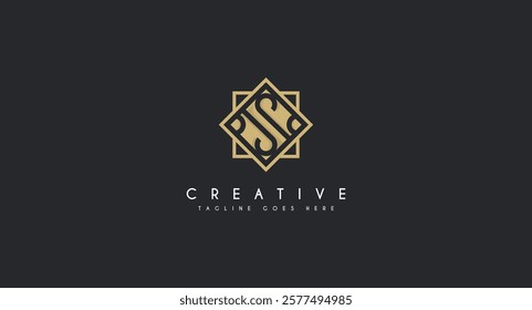 Geometric letter S logo design vector illustration.