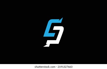 Geometric letter SP PS logo design. Modern luxury intial logo vector.