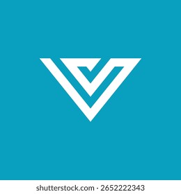 Plantilla de Vector de diseño de logotipo de letra V geométrica
