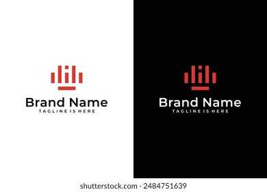 geometric letter I vector logo
