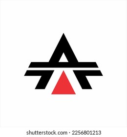 Geometrischer Buchstabe Ein Vektorlogo-Design mit Flügeln und Pyramiden-Konzept.