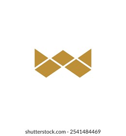 Geometric Letter W Logo design vector template