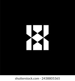 geometric letter X or H logo concept vector