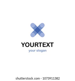 Geometric letter X logo.