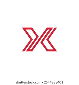 Geometric Letter X Logo design vector template