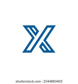 Geometric Letter X Logo design vector template