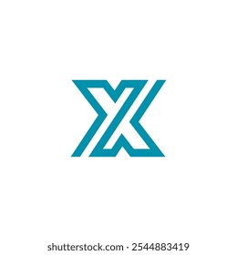 Geometric Letter X Logo design vector template