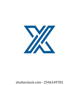 Geometric Letter X Logo design template