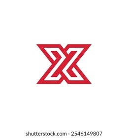 Geometric Letter X Logo design template