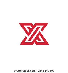 Geometric Letter X Logo design template