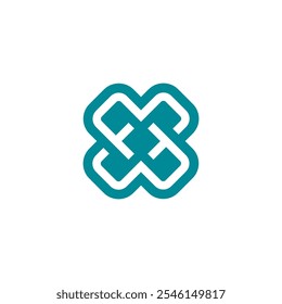 Geometric Letter X Logo design template