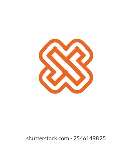 Geometric Letter X Logo design template