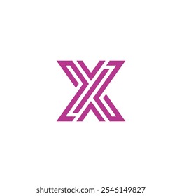 Geometric Letter X Logo design template