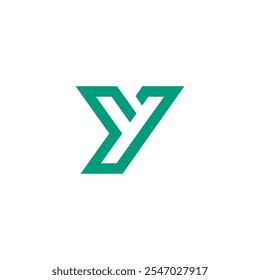 Geometric Letter Y logo design vector template