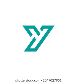 Geometric Letter Y logo design vector template