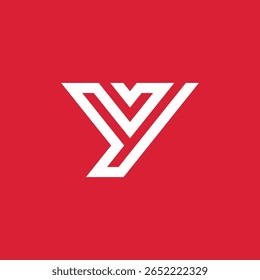 geometric letter y logo design vector template