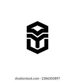 Geometric letter Y logo template