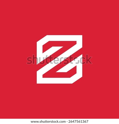 Geometric Letter Z Logo design vector template