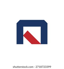 Geometric Letters AK or NK Monogram isolated with white background. 