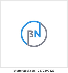 geometric letters bn, n, b, nb logo circle
