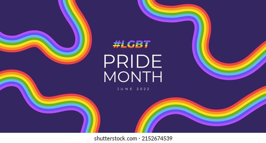 Geometric LGBT Pride Month Vector Background. 