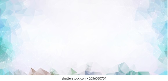 Geometric Light Blue Polygonal background molecule and communication. Connected lines with dots. Minimalism background. Concept of the science, chemistry, biology, medicine, technology.
