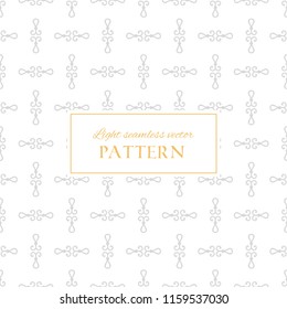 Geometric light grey vintage vector seamless pattern. Classic texture with decorative hand drawn elements. Elegant white background for traditional victorian design and decor