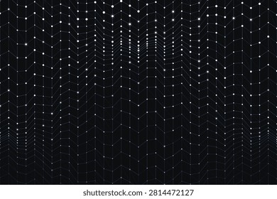 Geometric light grid pattern on dark background, lightgrid geometricpattern dots blackbackground