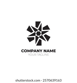 geometric light logo meaning shining suitable for companies in the fields of beauty, technology, construction, health, consulting, manufacturing, entertainment, fashion, jewelry