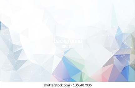 Geometric light Polygonal background molecule and communication. Connected lines with dots. Minimalism background. Concept of the science, chemistry, biology, medicine, technology.