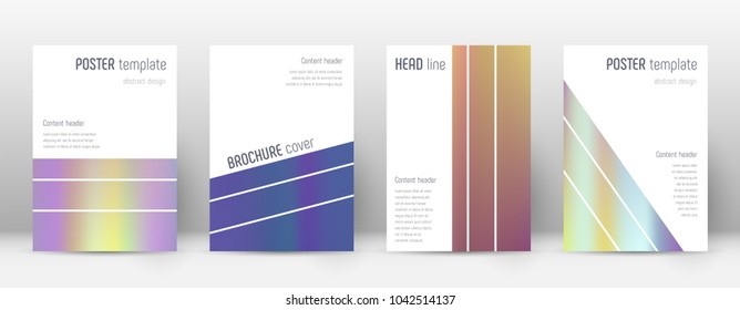 Geometric likable template for Brochure, Annual Report, Magazine, Poster, Corporate Presentation, Portfolio, Flyer. Alive bright hologram cover page.