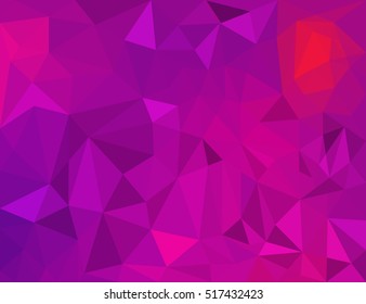 Geometric lilac background with triangular polygons. Abstract design. Vector illustration.