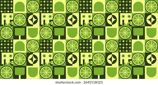 Projeto geométrico do padrão da fatia de cal.