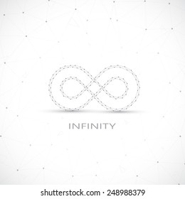 Geometric Limitless sign . The concept of eternity. Logo.