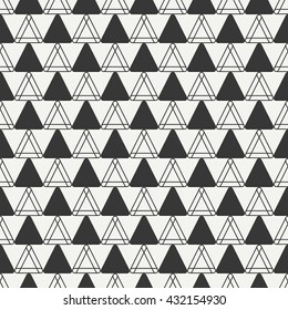 Geometric line abstract hipster seamless pattern with triangle. Wrapping paper. Scrapbook. Tiling. Vector illustration. Background. Graphic texture for design, wallpaper. Triangle seamless pattern.