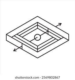 Geometric Line Abstract Shapes art illustration.