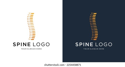 geometric line abstract spine bones logo template. chiropractic inspiration design.