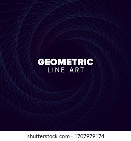 Geometric Line Art Background Illustration Design 4