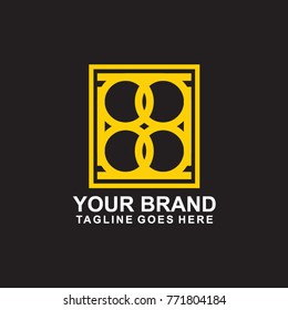 geometric line art logo design