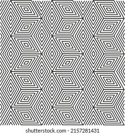 Geometric line art pattern abstract vector image. Seamless interlacing lines pattern modern vector image