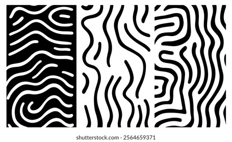 Geometric Line Art Wave Pattern Illustration