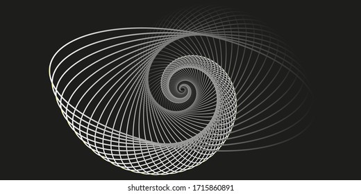 Geometric line background design for wallpapers an abstract art graphics in black and white 