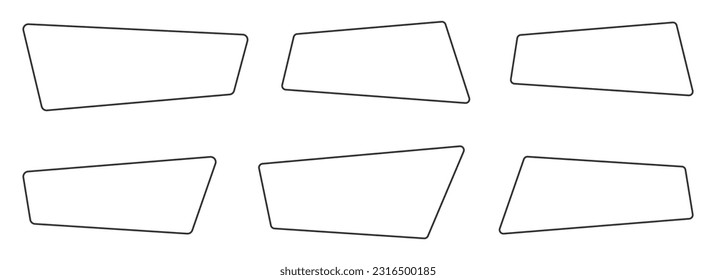 Geometrische Zeilenbanner auf ebene Vektorgrafik einzeln auf Weiß