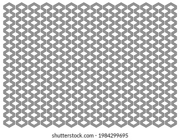 Geometric line black and white pattern vector