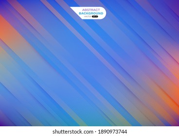Geometric line colorful gradient abstract background with dynamic shadow and line strip vector illustration