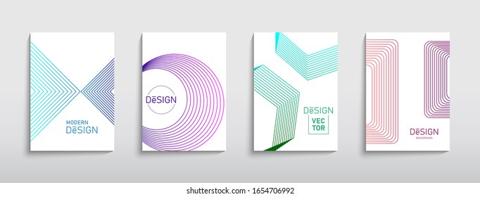 Geometric line cover background. Blend gradient wave brochure. Line shape form. Abstract creative vector illustration for banner, cover, template, poster, layout, flyer, brochure, presentation.