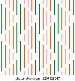 Geometric Line ethnic seamless pattern. for textiles, wallpaper, carpets, and clothing. cream background and colourful stripes. Traditional bohemian vector illustration. 