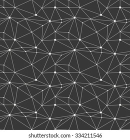 Geometric line hipster seamless pattern with triangle, circles. Reticulated abstract linear grid. Wrapping paper. Scrapbook. Vector illustration. Background. Graphic texture. 