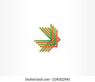 Design-Symbol für das Logo der geometrischen Linie